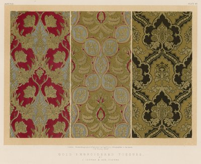 Goldbestickte Stoffe von J Lehman und Sohn, Wien von English School