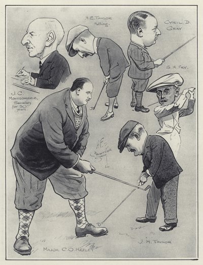 Karikaturen aus dem Golfclub von English School