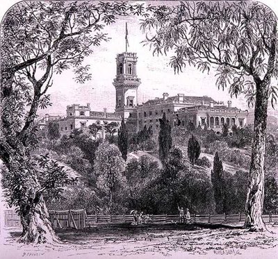 Regierungshaus, Melbourne, Australien, aus 