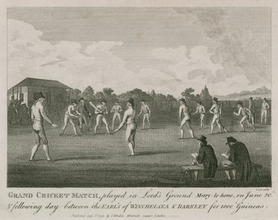 Großes Cricket-Match auf dem Lords Ground, Marylebone, London von English School