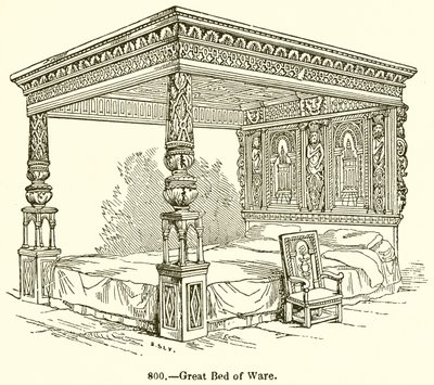 Großes Bett von Ware von English School