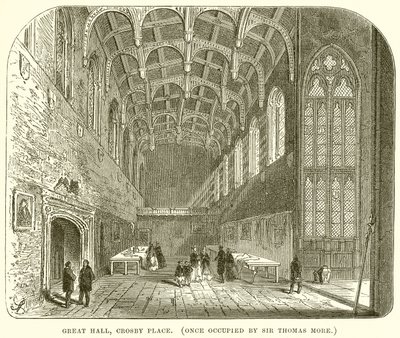 Große Halle, Crosby Place (einst von Sir Thomas More bewohnt) von English School