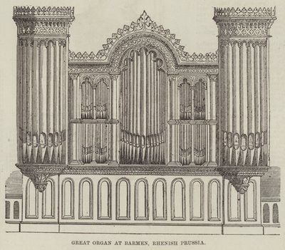 Die große Orgel in Barmen, Rheinpreußen von English School
