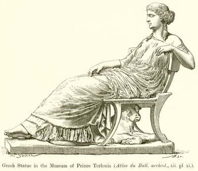 Griechische Statue im Museum von Prinz Torlonia (Atlas du Bull. archeol., xii. pl. xi) von English School