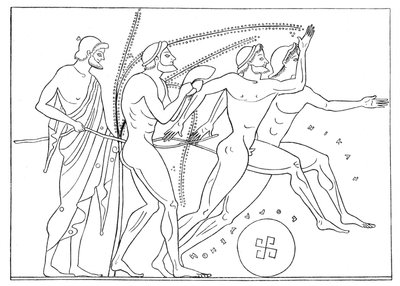 Griechische Läufer, Illustration für Olympia von Adolf Boetticher, 1886 von English School