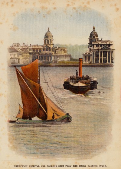 Greenwich Hospital und College vom Fähranleger aus gesehen von English School