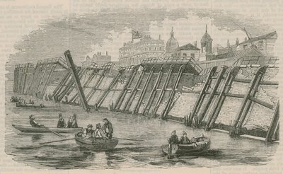 Greenwich Pier nach dem Einsturz von English School