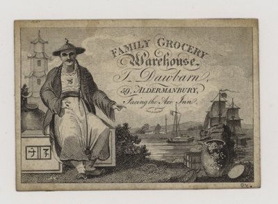 Lebensmittelhändler, T Dawbarn, Visitenkarte von English School