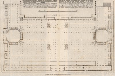 Grundriss des International Exhibition Building von 1862 von English School