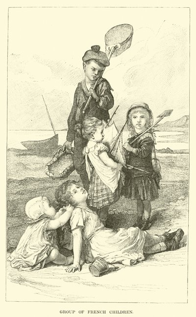 Gruppe französischer Kinder von English School