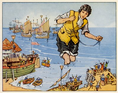 Gullivers Reisen: Er erobert die Flotte von Blefuscu von English School