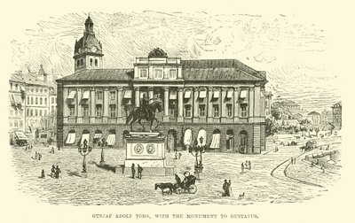 Gustaf-Adolf-Platz mit dem Denkmal für Gustavus von English School
