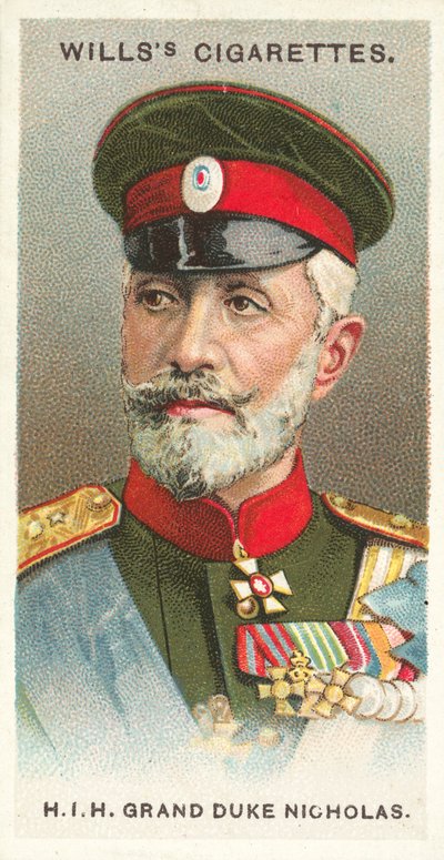 Seine Kaiserliche Hoheit Großfürst Nikolaus (Chromolithografie) von English School