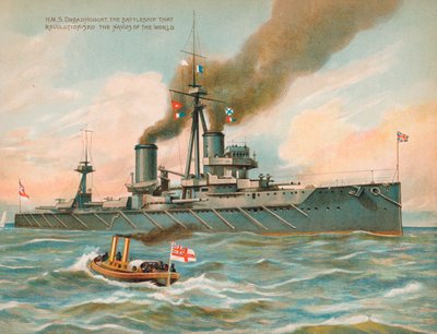 HMS Dreadnought, britisches Schlachtschiff, das die Seemacht revolutionierte von English School