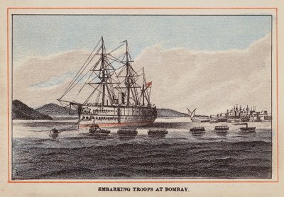 HM Indisches Truppenschiff: Truppen einschiffen in Bombay von English School