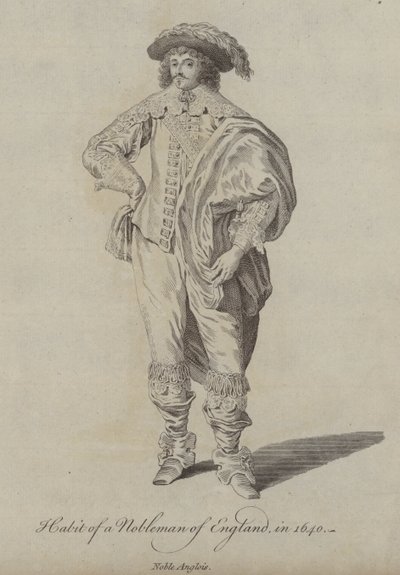 Kleidung eines englischen Edelmanns im Jahr 1640 von English School