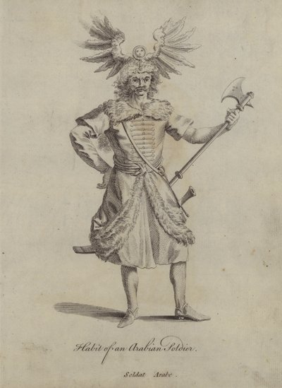 Kostüm eines arabischen Soldaten (Stich) von English School