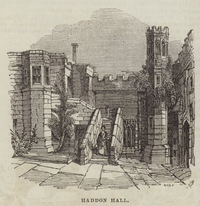 Haddon Hall (Gravur) von English School
