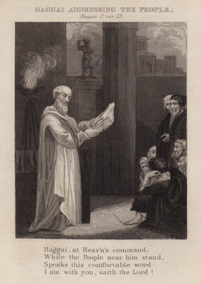 Haggai spricht zu den Menschen, Haggai I, Vers 13 von English School
