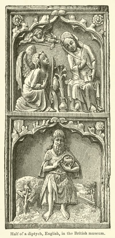 Hälfte eines Diptychons, englisch, im British Museum von English School
