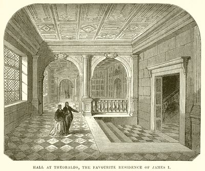 Halle in Theobalds, die Lieblingsresidenz von James I. von English School