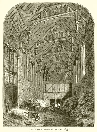 Halle des Eltham Palasts, 1835 von English School