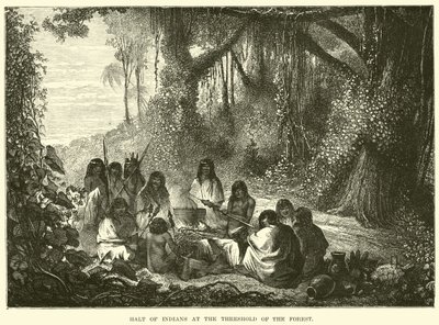 Halt der Indianer am Waldrand von English School