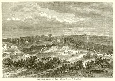 Hampstead Heath im Jahr 1840 von English School