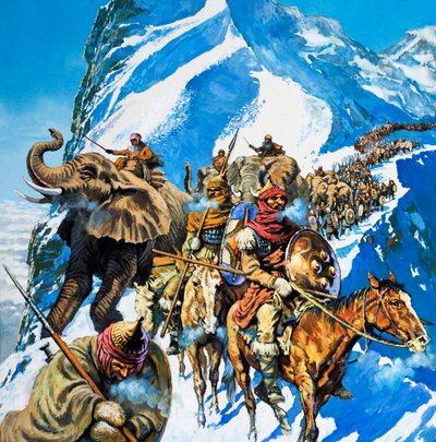 Hannibal überquert die Alpen von English School