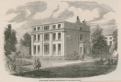 Harley House, New Road, London, die Residenz der Königin von Oude von English School