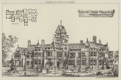Haseley Manor, Warwick (Gravur) von English School