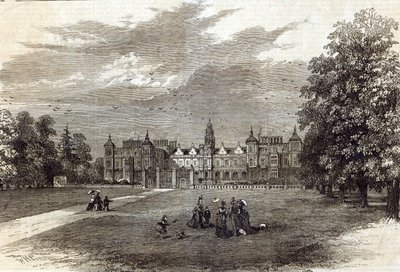 Hatfield House, der Sitz des Marquis von Salisbury, aus 