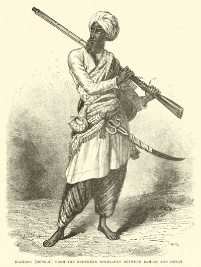 Hazareh (Mongole) aus den nördlichen Hochländern zwischen Bamian und Herat von English School