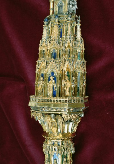 Kopf des Krummstabs von William of Wykeham (ca. 1320-1404): Peter-Seite (Silber vergoldet) (Detail) von English School
