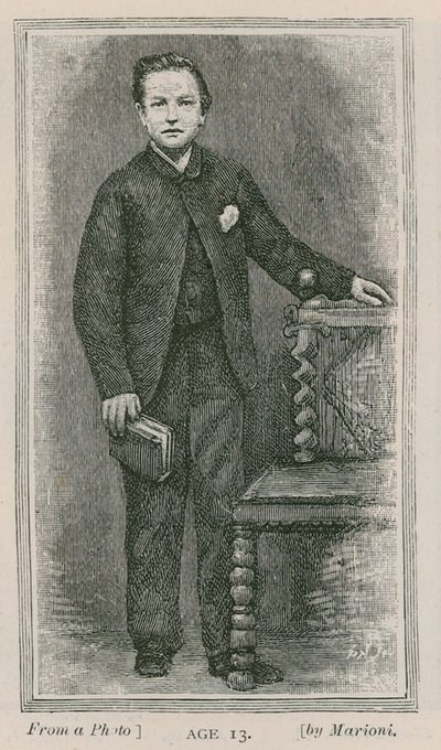 Henry Arthur Jones, Dramatiker, im Alter von 13 Jahren von English School