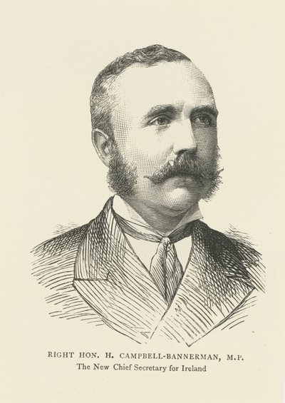 Henry Campbell-Bannerman als Chefsekretär für Irland (Gravur) von English School