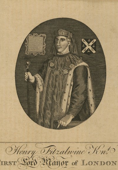 Henry Fitzalwine, erster Lord Mayor von London von English School