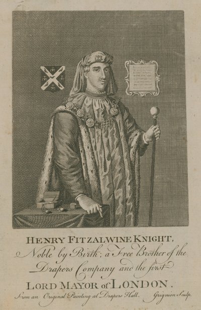 Henry Fitzalwine, der erste Lord Mayor von London von English School