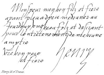 Heinrich III. von Frankreich von English School