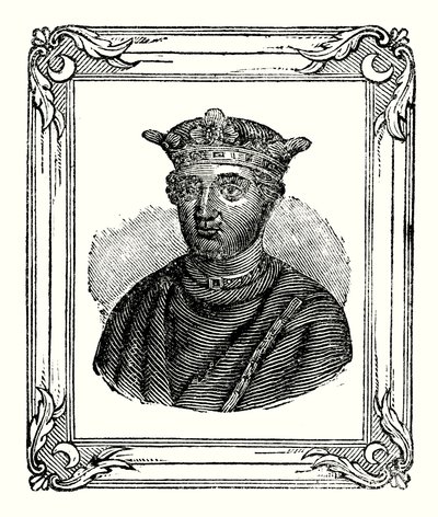 Heinrich II wurde 1131 geboren, 1154 gekrönt und 1189 gestorben (Gravur) von English School