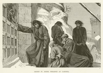 Heinrich IV. tut Buße in Canossa von English School