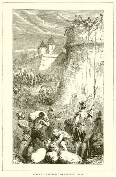 Heinrich IV. hat Erbarmen mit dem hungernden Paris von English School
