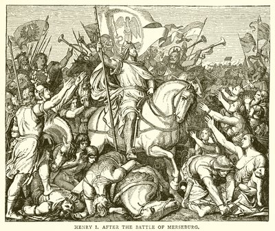 Heinrich I. nach der Schlacht bei Merseburg von English School