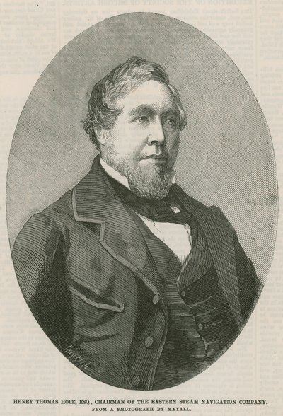 Henry Thomas Hope, Vorsitzender der Eastern Steam Navigation Company von English School