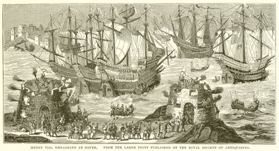Heinrich VIII. geht in Dover an Bord von English School
