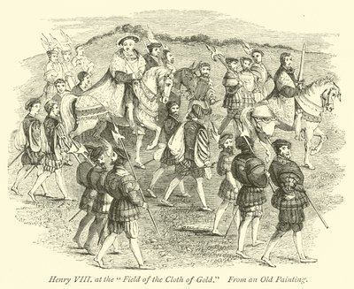 Heinrich VIII. auf dem Feld des Goldenen Tuchs von English School