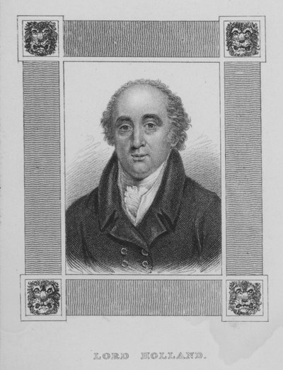Henry Vassall-Fox, 3. Baron Holland, englischer Whig-Politiker von English School
