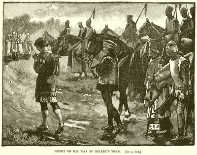 Heinrich auf dem Weg zum Grab von Becket von English School