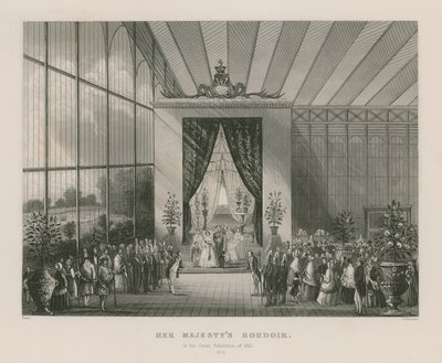Boudoir Ihrer Majestät in der Großen Ausstellung von 1851 von English School