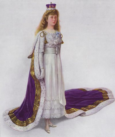 Ihre Königliche Hoheit Prinzessin Mary im Krönungsgewand von English School